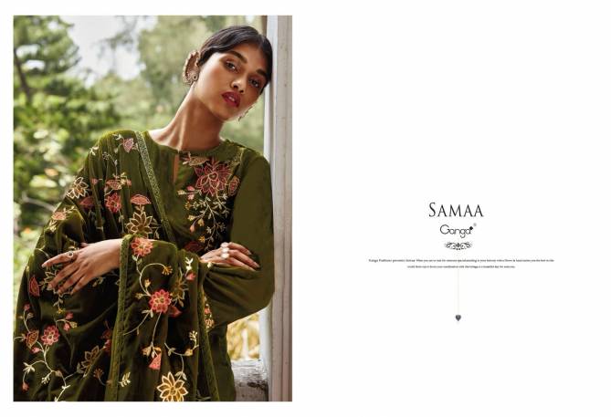 Samaa By Ganga Heavy Velvet Wedding Salwar Suits
